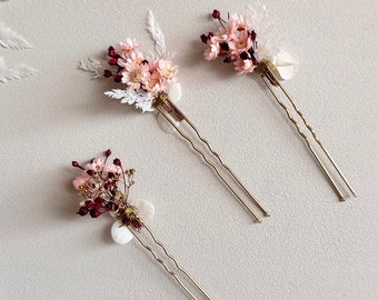 Hairpins | Bridal hairstyle | Hairstyling | Festival hairstyle | Hair accessories | Dried flower bouquet | Wedding accessories