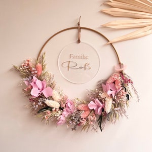 Dried flower wreath “Morning dew in southern France” | Door wreath | Wall decoration | personalized gift