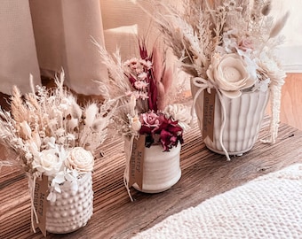 Dried flower arrangement | Dried flower bouquet “Cute Plant Pots” / Mother's Day gift / Easter gift / Gift idea / Wedding decoration / Table decoration