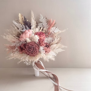 Boho bridal bouquet &quot;Chocolate in Autumn&quot; | Dried flower bouquet for the bride | Wedding bouquet