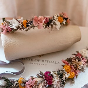 Dried flower hair wreath / bridal hair jewelry "Summer meadow" | Bridal hair wreath| Newborn shoot hair wreath | Flower wreath | newborn hair wreath