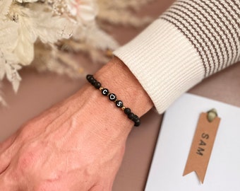 Personalisierte Armbänder mit Buchstaben | Partnerarmbänder „for me and for you“  | Männerarmband | Armkettchen