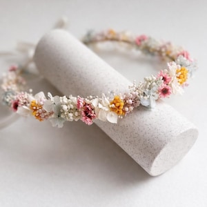 Hårkrans / brudkrans "Lollipop" | nyföddkrans | torkad blomsterkrans | festivalhårkrans | blomsterkrans | hårkrans