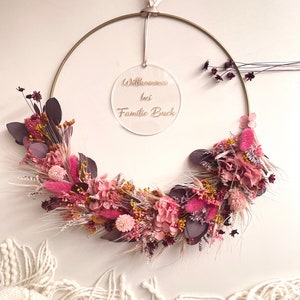 Dried flower wreath “BonBon Berry” | Flowerhoop | personalized gift | Birthday gift | Door wreath | front door | Berry colors