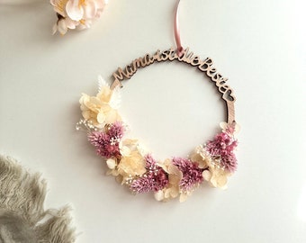 Mother's Day gift | Mini dried flower wreath "Mom" | Dried flower wreath | Mom is the best | Gift for mom | Dried flowers