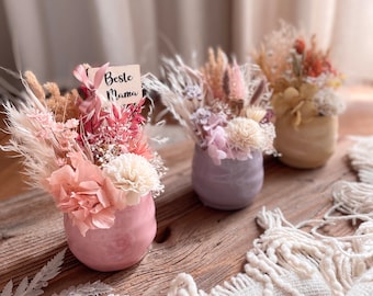 Dried flower arrangement “Best Mom” | Dried flower bouquet in a pot