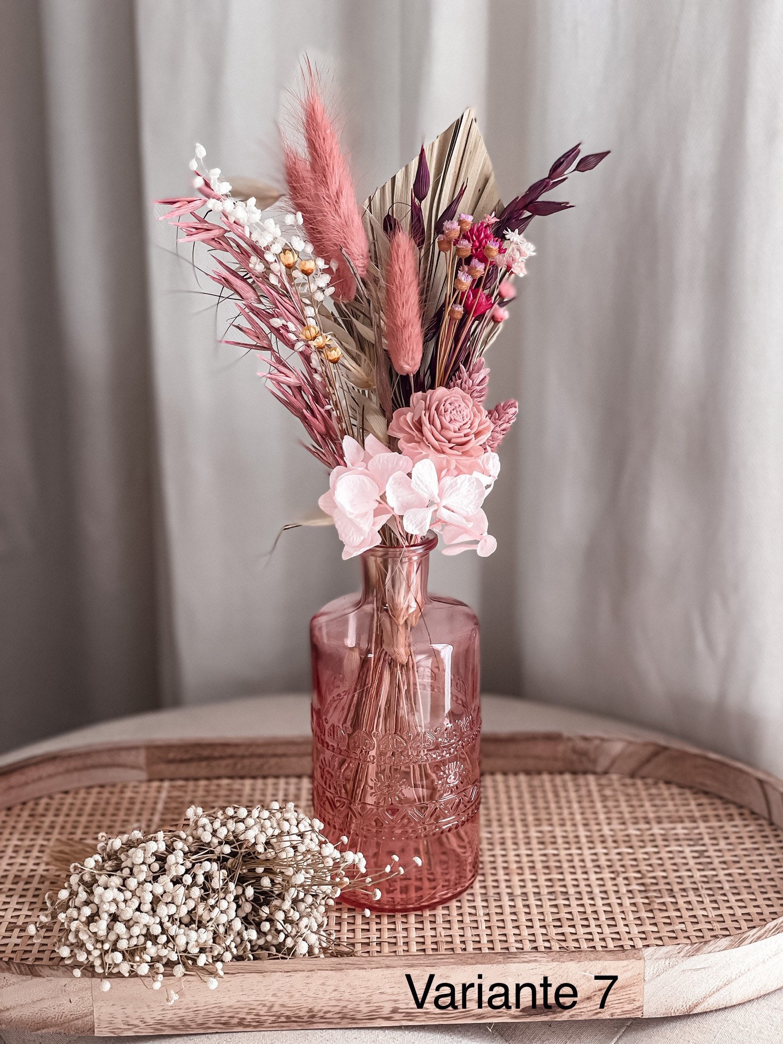 Dry Flower Bouquets, White and Cream Tones, Pampas, Lagurus