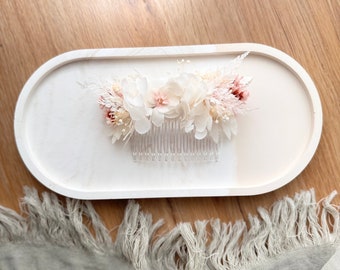 Hair comb | "Strawberry Cake and Cream" | Bridesmaid gift | Dried flowers | Bridal hairstyle | Hair accessories | Hair comb