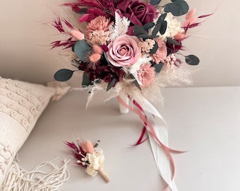Bridal bouquet “Julia & Romeo” dried flower bouquet / dried flower bridal bouquet / eucalyptus bouquet
