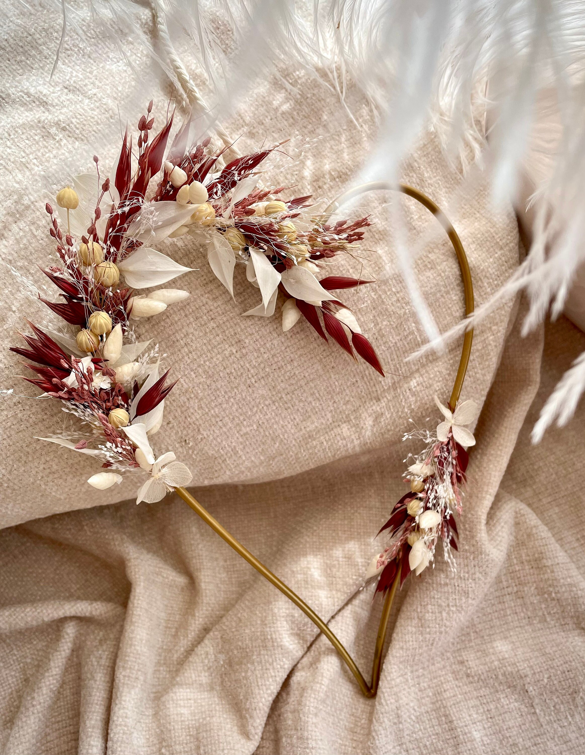 Couronne de Fleurs Séchées/Cœur Séchées