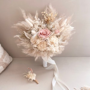 Brautstrauß „Belle“ | Trockenblumenstrauß | Hochzeitsdeko | Dekostrauß Trockenblumen | Brautstrauß Trockenblumen