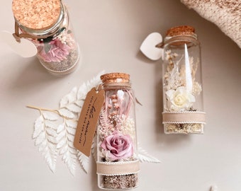 Dried flower jar “Special Day” | cork glass | Wedding favors | Birthday present