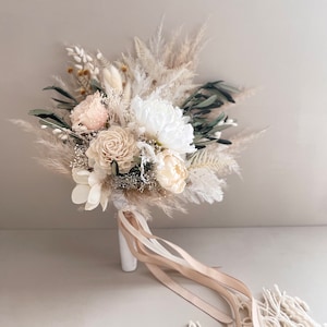 Boho bridal bouquet "Limoni e Olive - Basta" | Dried flower bouquet bride | Wedding bouquet