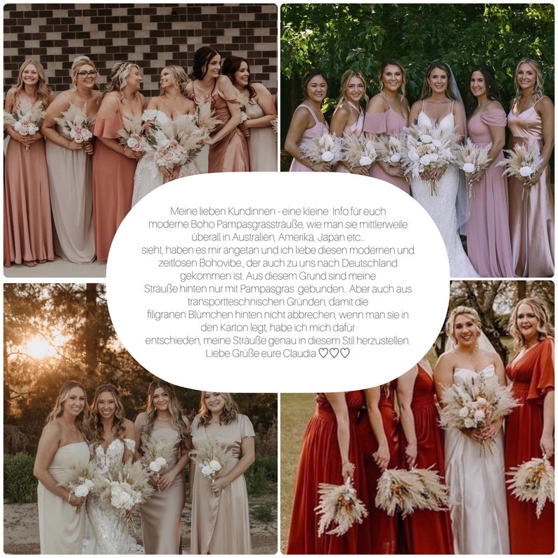 Brautstrauß Romance in Rome Trockenblumenstrauß / Trockenblumenbrautstrauß / Eukalyptusstrauß / Infinityrosen / Hochzeit image 9