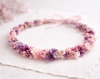 "Berry Love" series / Bridal hair wreath "Berry Love" / Small civil ceremony bouquet / Bracelet | Newborn wreath | Baby hair wreath