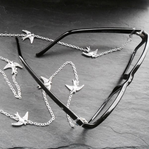 Bird Eye Glass Chain ~ Swallows & Amazons Charm Eyeglass Retainer ~ Reading Glasses Lanyard ~ Spectacle Holder ~ Eyewear Accessory