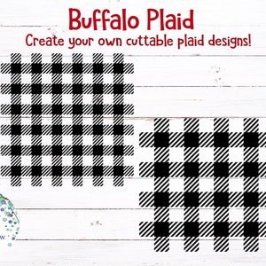 Buffalo Plaid SVG Pattern Bundle, Cut Files for Cricut, PNG (Digital Download)