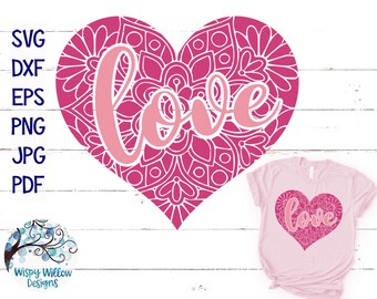 Download Free Heart Mandala Monogram Blank Frame Svg Jpg Png Cut File Etsy SVG Cut Files