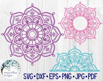 Download Half mandala svg | Etsy