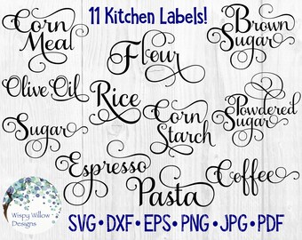 Download Free Kitchen Labels Svg Etsy SVG Cut Files