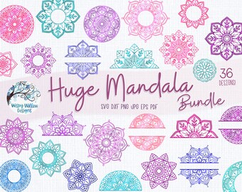 Half mandala svg | Etsy