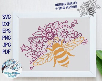 Download Mandala Bee Svg Etsy