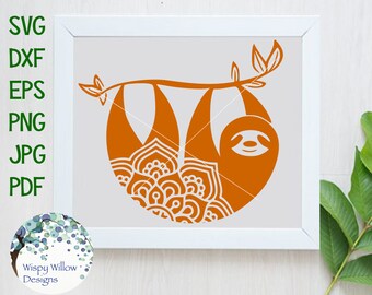 Download Sloth Mandala Svg Etsy