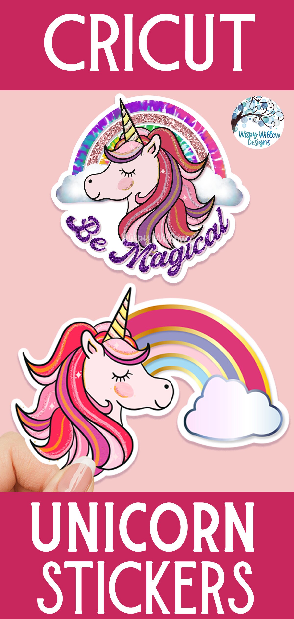 unicorn and rainbow stickers png printable unicorn stickers etsy