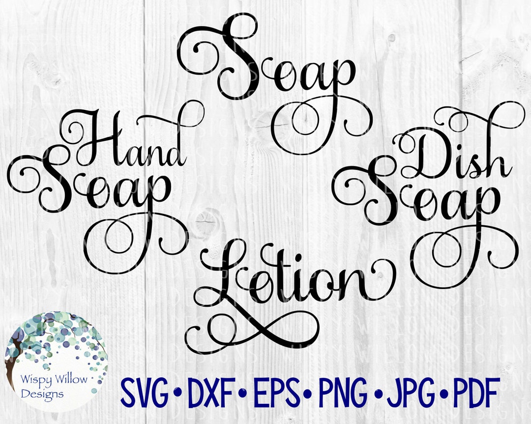 Soap and Lotion Label Bundle SVG for Cricut, Dish Soap, Hand Soap
