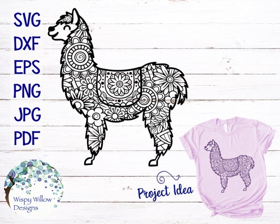 Download Llama Mandala Svg Llama Zentangle Svg Mandala Llama Svg Etsy