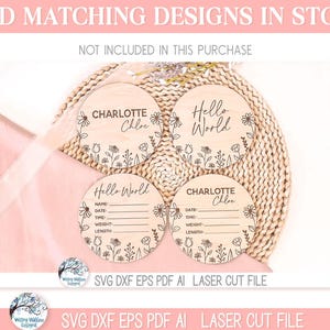Baby Girl Milestone Disc SVG File Bundle Laser Cutter, Wildflower ...
