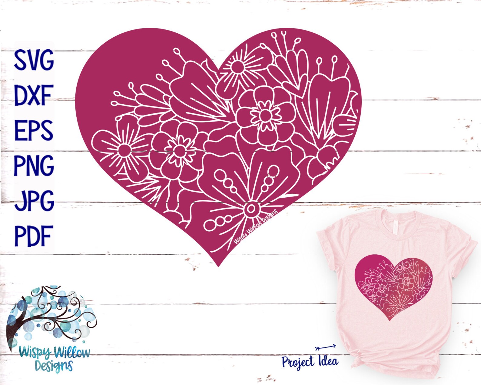 Floral Heart Mandala SVG Bundle, DXF, Png, Jpg, Valentine Mandala SVG ...