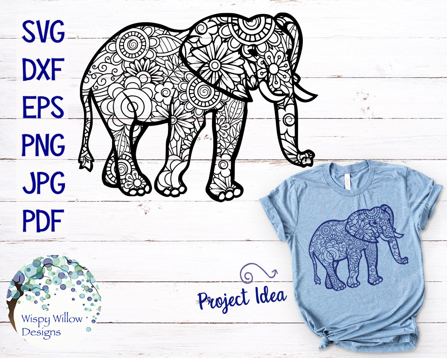 Free Free 204 Elephant Zentangle Svg SVG PNG EPS DXF File