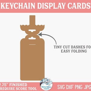 Keychain Display Card Template SVG for Cricut, Keyring Packaging ...
