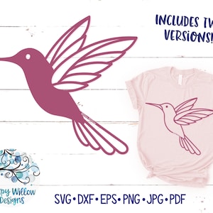 Hummingbird SVG for Cricut, Hummingbird Silhouette and Outline, Animal Clipart PNG, Flying Bird Vinyl Decal Cut File JPG, Flying Bird