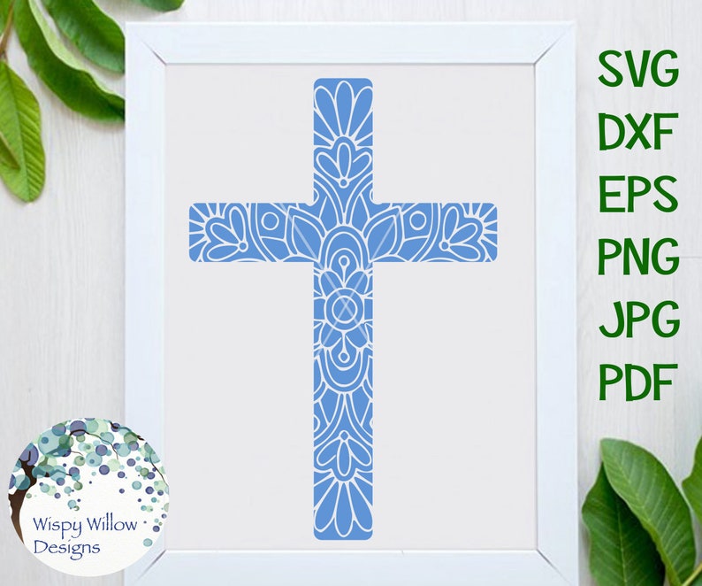 Download Cross Mandala SVG DXF PNG Christian Religious Jesus | Etsy
