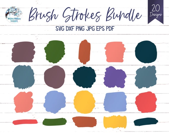 Brush Stroke SVG Bundle Brush Strokes Keychain Svgs - Etsy