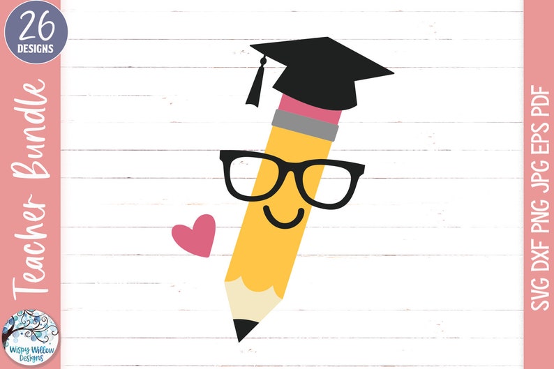 Teacher SVG Bundle for Cricut, Pencil Svgs, School Labels, Teacher ...
