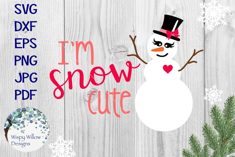 Download I'm Snow Cute SVG DXF PNG jpg eps pdf Christmas svg | Etsy