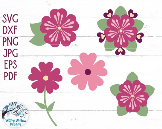 Flower SVG Bundle Flowers Svg Layered Flowers Flowers with | Etsy