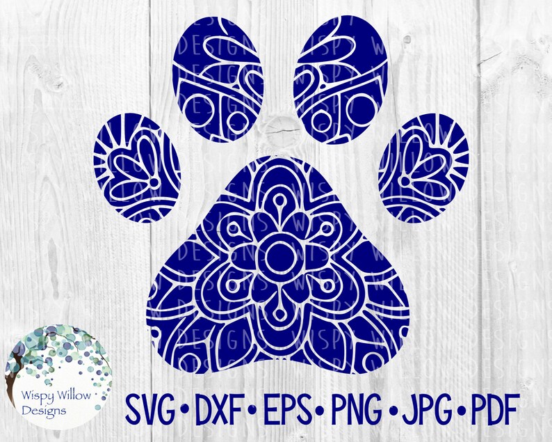 Download Paw Print Mandala SVG Paw DXF pdf png eps jpeg Digital | Etsy