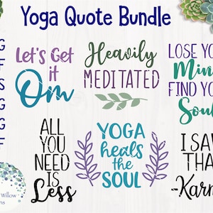 Pacchetto citazioni yoga, SVG, DXF, png, jpg, eps, Yoga, Anima, Yogi, Meditazione, Citazione, Frase, Boho, Hippie, Meditazione, Karma, Meditazione intensa