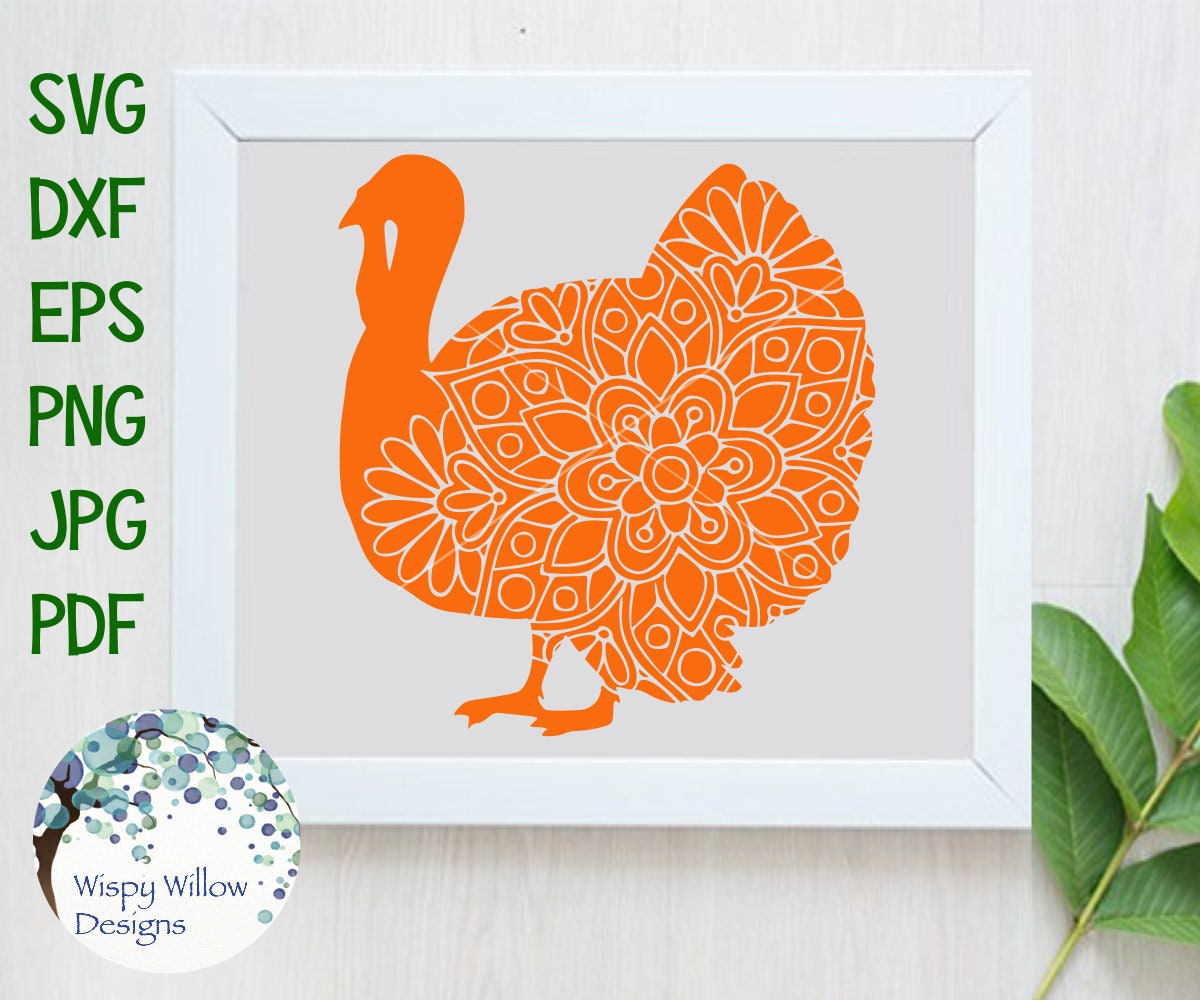Download Turkey Floral Mandala SVG Turkey SVG DXF pdf png eps | Etsy