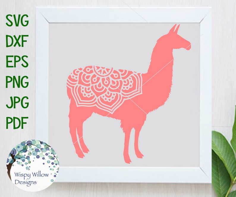 Download Llama Mandala SVG DXF pdf png eps jpeg Digital Download | Etsy