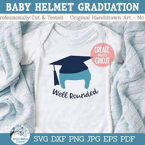 Casque de remise de diplôme aux formes arrondies (SVG, DXF, PNG), design de t-shirt de remise de diplôme avec casque, design de panneau, téléchargement numérique SVG, t-shirt aux formes arrondies