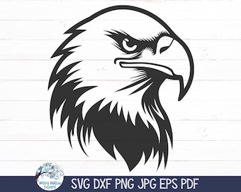 Bald Eagle SVG, Fourth of July, USA Clipart PNG, Freedom, Patriotic Bird Silhouette, Vinyl Decal File for Cricut, American Eagle Head Jpg
