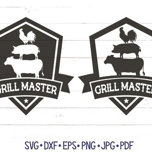 Grill Master SVG for Cricut, Men&#39;s SVG for Father&#39;s Day Apron, Cooking Grilling and BBQ Shirt for Dad Gift, Vinyl Decal Cut File, Png