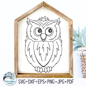 Owl SVG, Cute Owl Svg, Owl Outline Svg, Owl Png, Owl DXF, Animal Svg, Bird Svg, Owl Coloring, Vinyl Decal File for Cricut, Owl Decal File