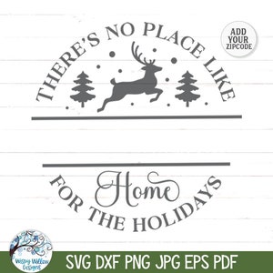 There's No Place Like Home For The Holidays SVG, Christmas Ornament, Holiday Design for Cricut, New Home, Zip Code, Vinyl and Laser Cut File image 4