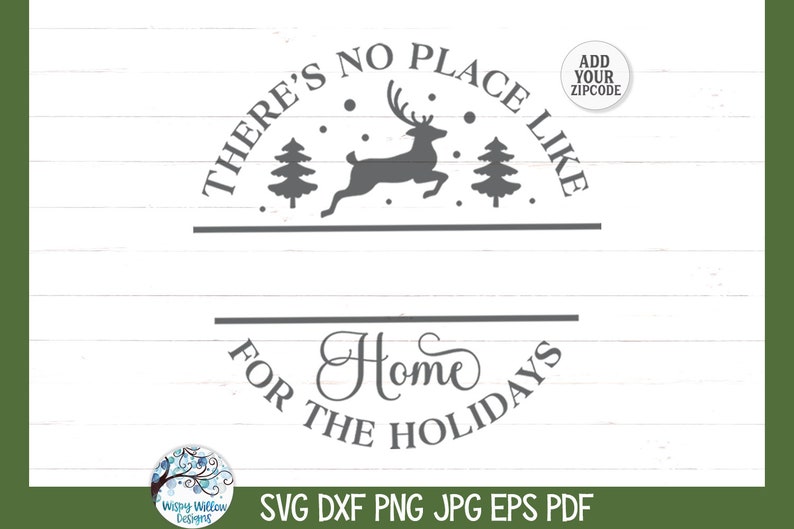 There's No Place Like Home For The Holidays SVG, Christmas Ornament, Holiday Design for Cricut, New Home, Zip Code, Vinyl and Laser Cut File image 4